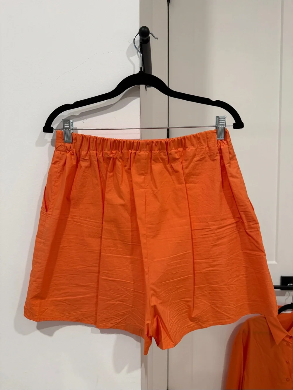 The Frankie Shop Lui Tangerine Shirt Boxer Shorts Set Orange L